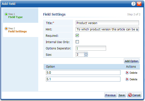 Custom Fields