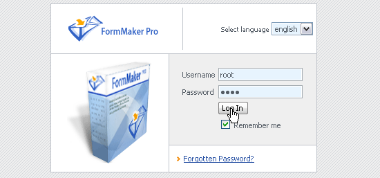 Form Maker Pro authorization page