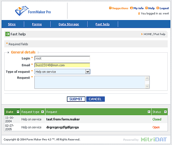 Form Maker Pro: fast help - request assistance on using Form Maker Pro online