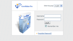 Screenshot 1: Authorization page prohibits unauthorized access to your Form Maker Pro.