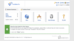 Screenshot 2: Form Maker Pro toolbox panel  allows to select a section you need to work with.