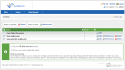 Screenshot 3: Start working with Form Maker Pro from adding your domain name to the system.