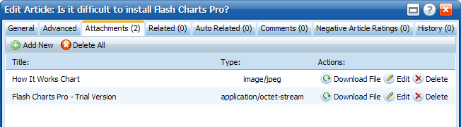 Add attachments to knowledge base software