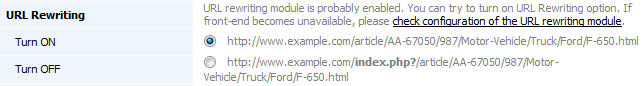 URL Rewriting