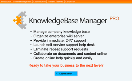 Take the KnowledgeBase Manager Pro Video Tour